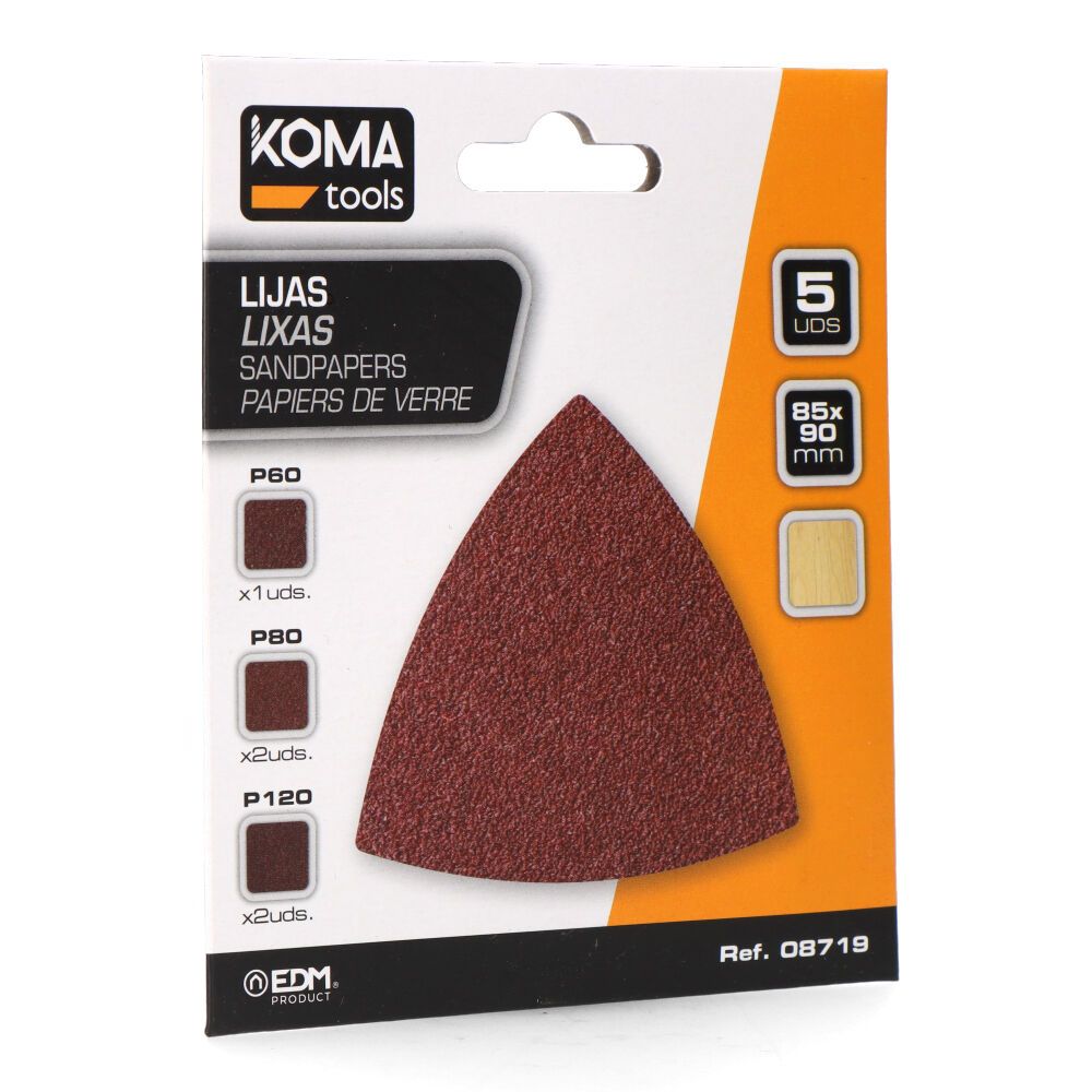 LIJAS PARA MULTIHERRAMIENTA 08765, 5 uds
