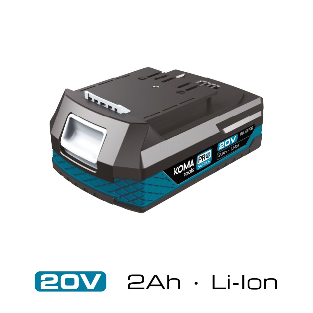 BATERÍA LI-ION 20 V 2.0 Ah 11,7 x 7,5 x 4,6 cm