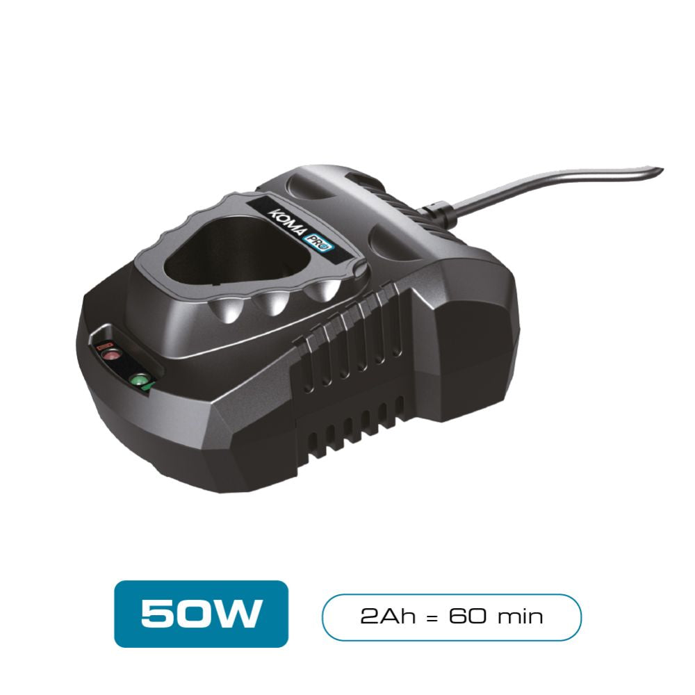 CARGADOR DE BATERÍA 2.0 Ah 12 V, 50 W