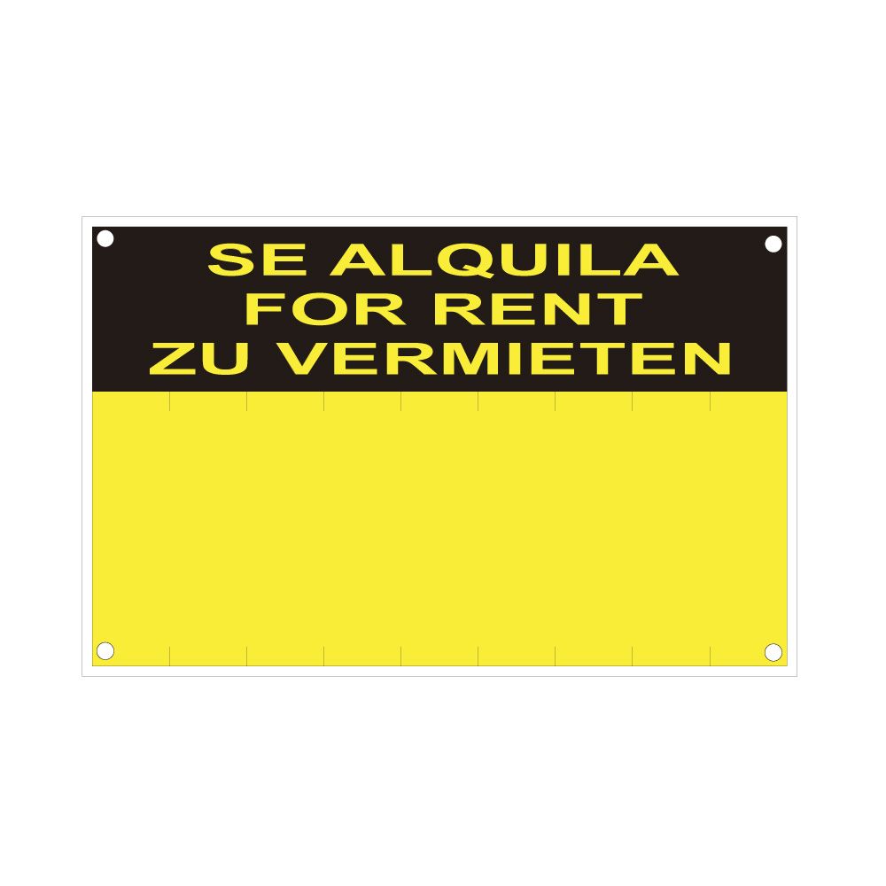 ROTULO "SE VENDE/FOR SALE/ZU VERKAUFEN" (PVC 0.4mm) 45x70cm NORMALUZ