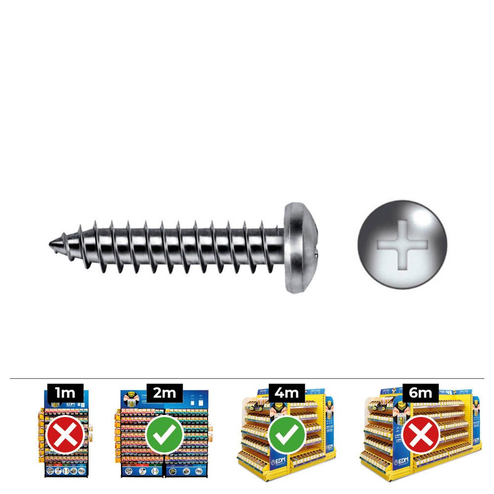 CAJA 250 unid. TORNILLO CHAPA ALOMADA PHILIPS DIN/REF 7981 5,5x25mm ZINCADO CELO