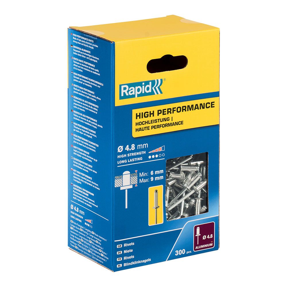 REMACHES DE ALUMINIO Ø4.8 x 12 mm, CAJA 300 uds