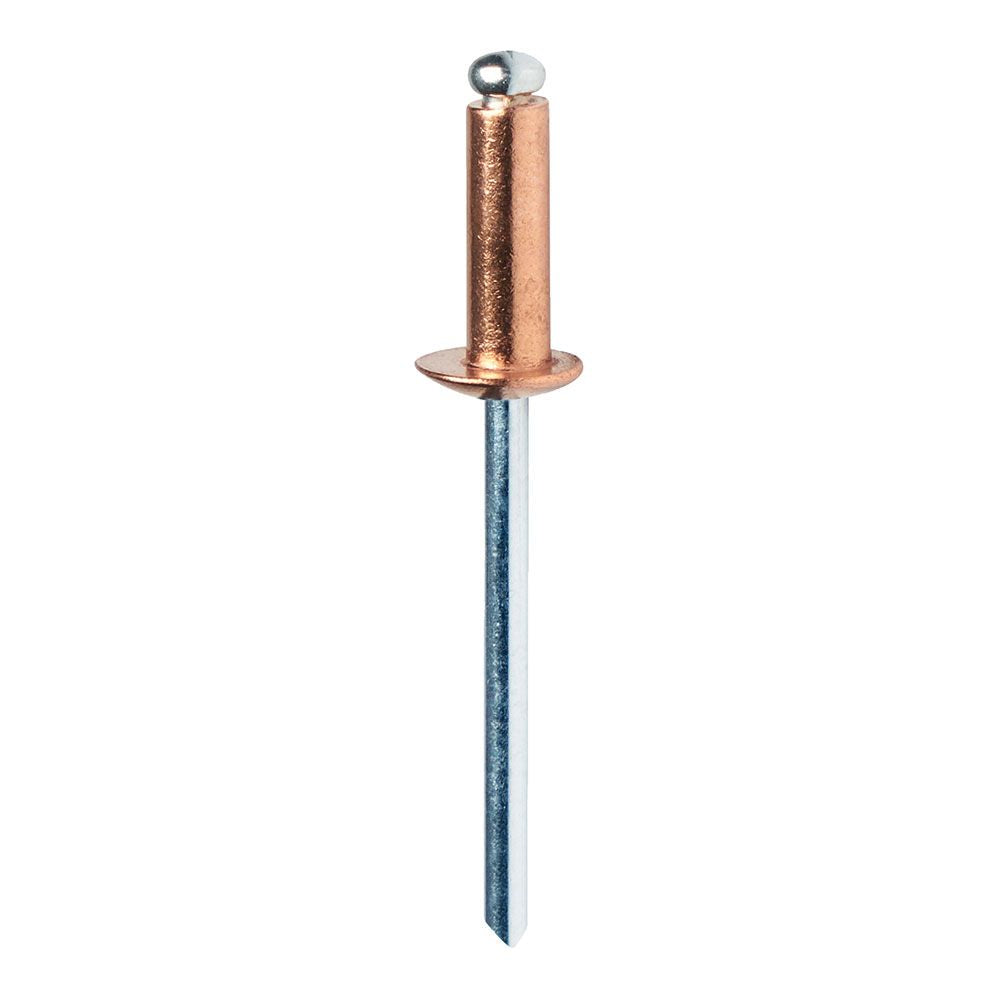 REMACHES DE ALUMINIO COBREADO Ø4 x 10 mm, BLISTER 50 uds