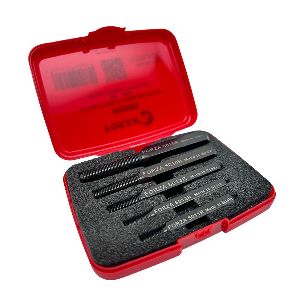 EXTRACTOR TORNILLOS ROTOS ROSCADOS 5010RE, M5-M20 Ø3, 4, 5, 6, 8 mm, JUEGO DE 5 PIEZAS