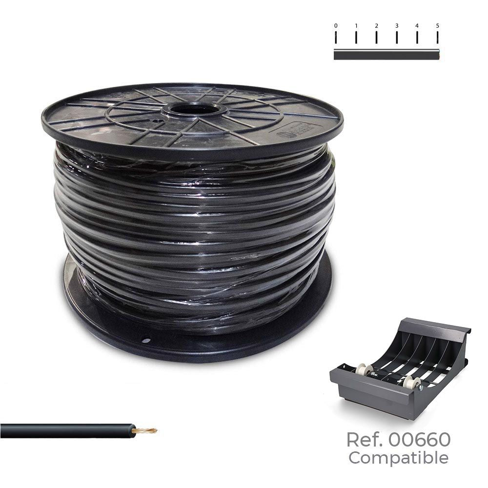 CABLECILLO H07Z1-K 1,50 mm² NEGRO, 500 m. ( BOBINA MEDIANA )