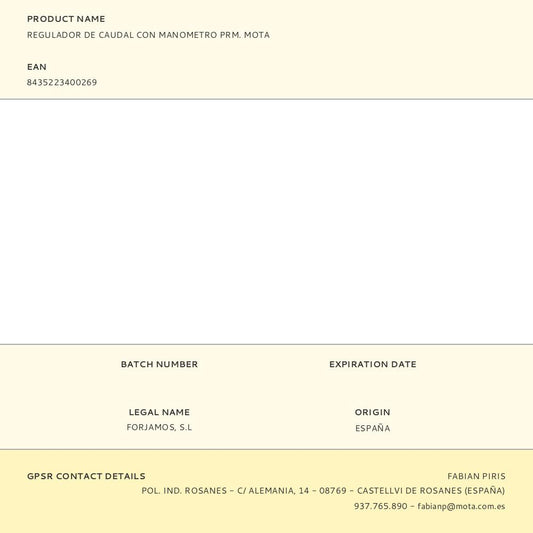 REGULADOR DE CAUDAL CON MANOMETRO PRM