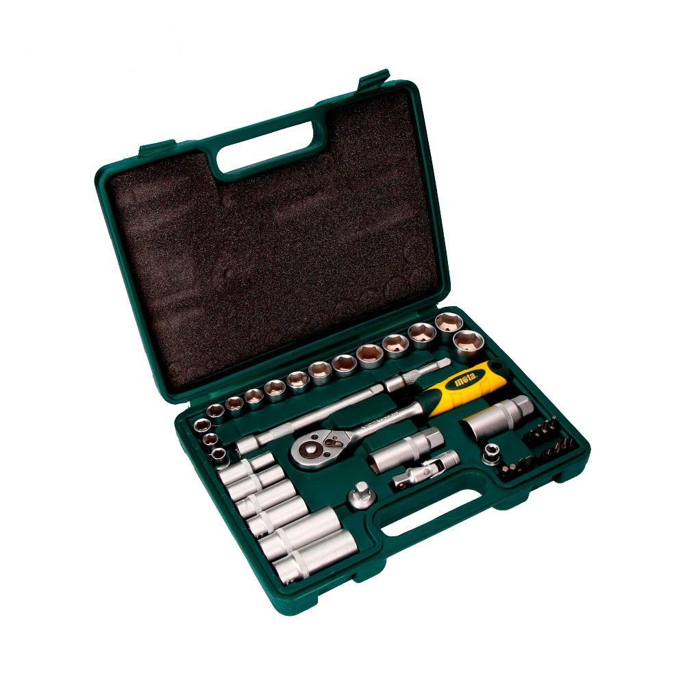 BOCALLAVES Y ACCESORIOS 3/8 pulg CROMO VANADIO, JUEGO 40 PIEZAS