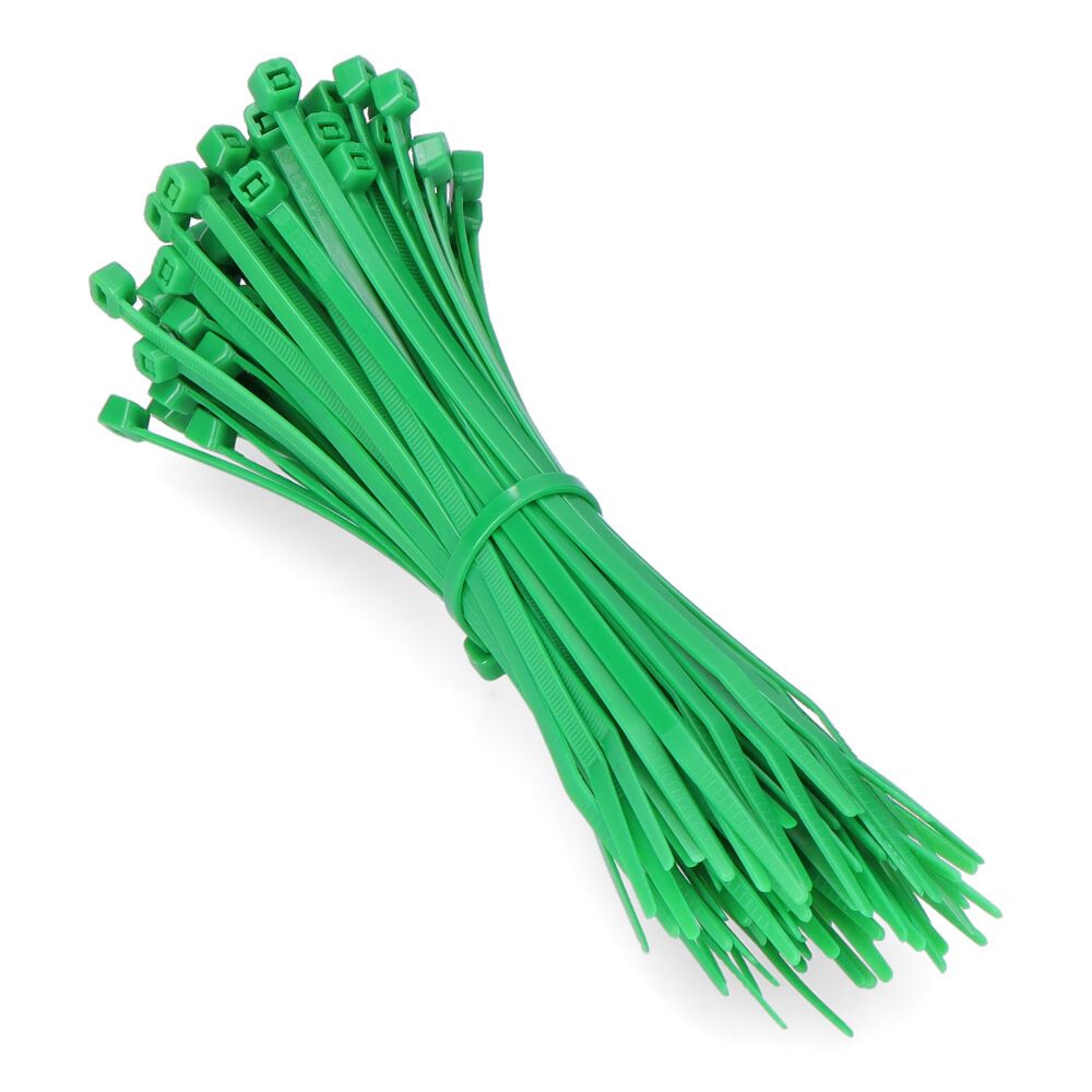 BRIDAS, NYLON, ALTA CALIDAD, VERDE, 150 x 3,5 mm, BOLSA, 100 uds