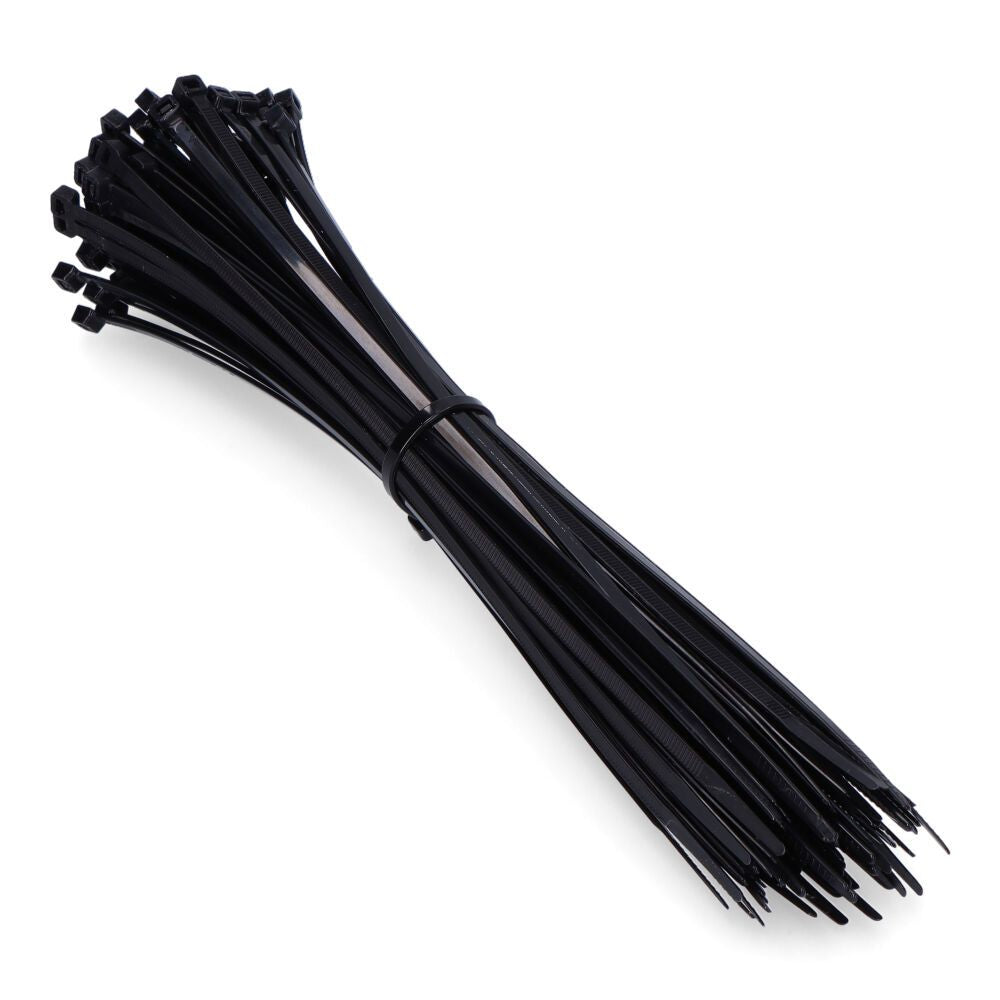 BRIDAS, NYLON, ALTA CALIDAD, NEGRO, 300 x 7,6 mm, BOLSA, 100 uds