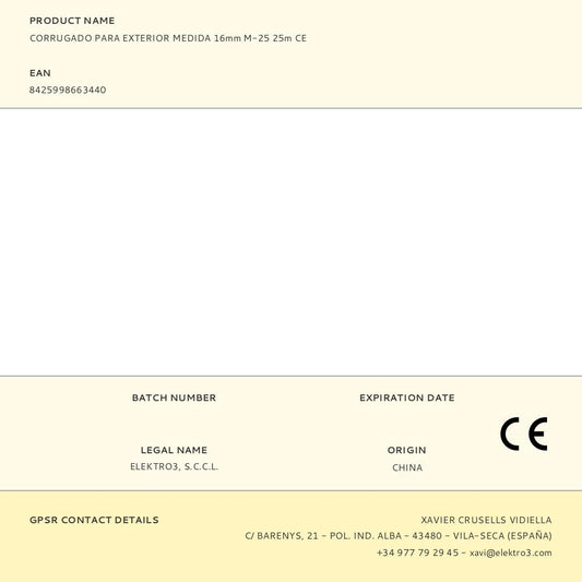 CORRUGADO PARA EXTERIOR MEDIDA 16mm M-25 25m CE