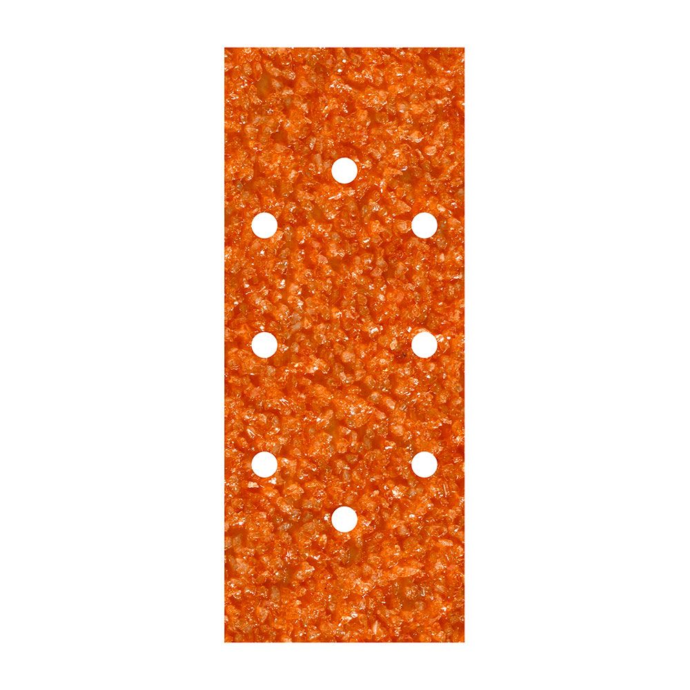 HOJAS DE LIJAR DE CORINDÓN PERFORADAS OVAL, 93 x 230 mm, GRANO 40, 5 uds