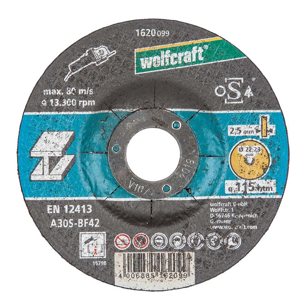 DISCO CORTE ABOMBADO PARA METAL Ø115 x 2,5 x 22,23 mm