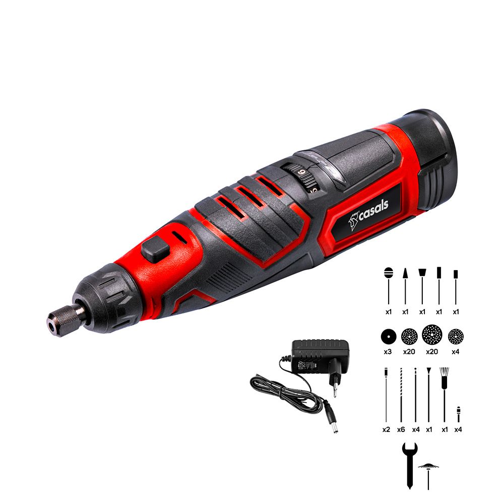 KIT MULTIHERRAMIENTA ROTATIVA CMG1205BC 12 V CON BATERÍA Y CARGADOR