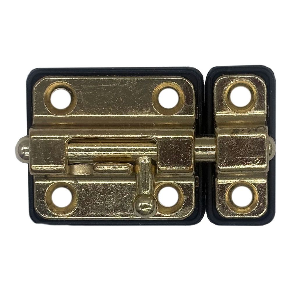 PASADOR CERROJO BASE PLÁSTICA 35 mm DORADO