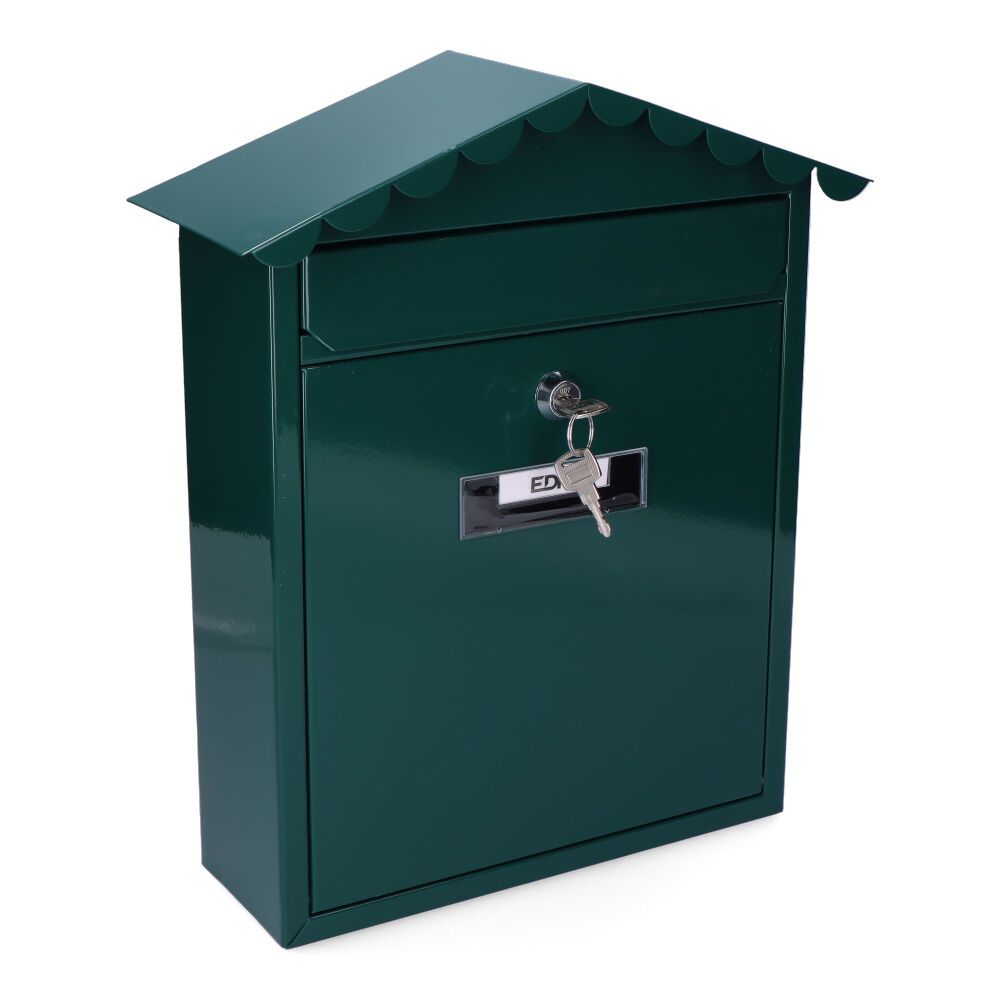 BUZON DE ACERO MODELO TRADITION VERDE 260 x 90 x 355 mm