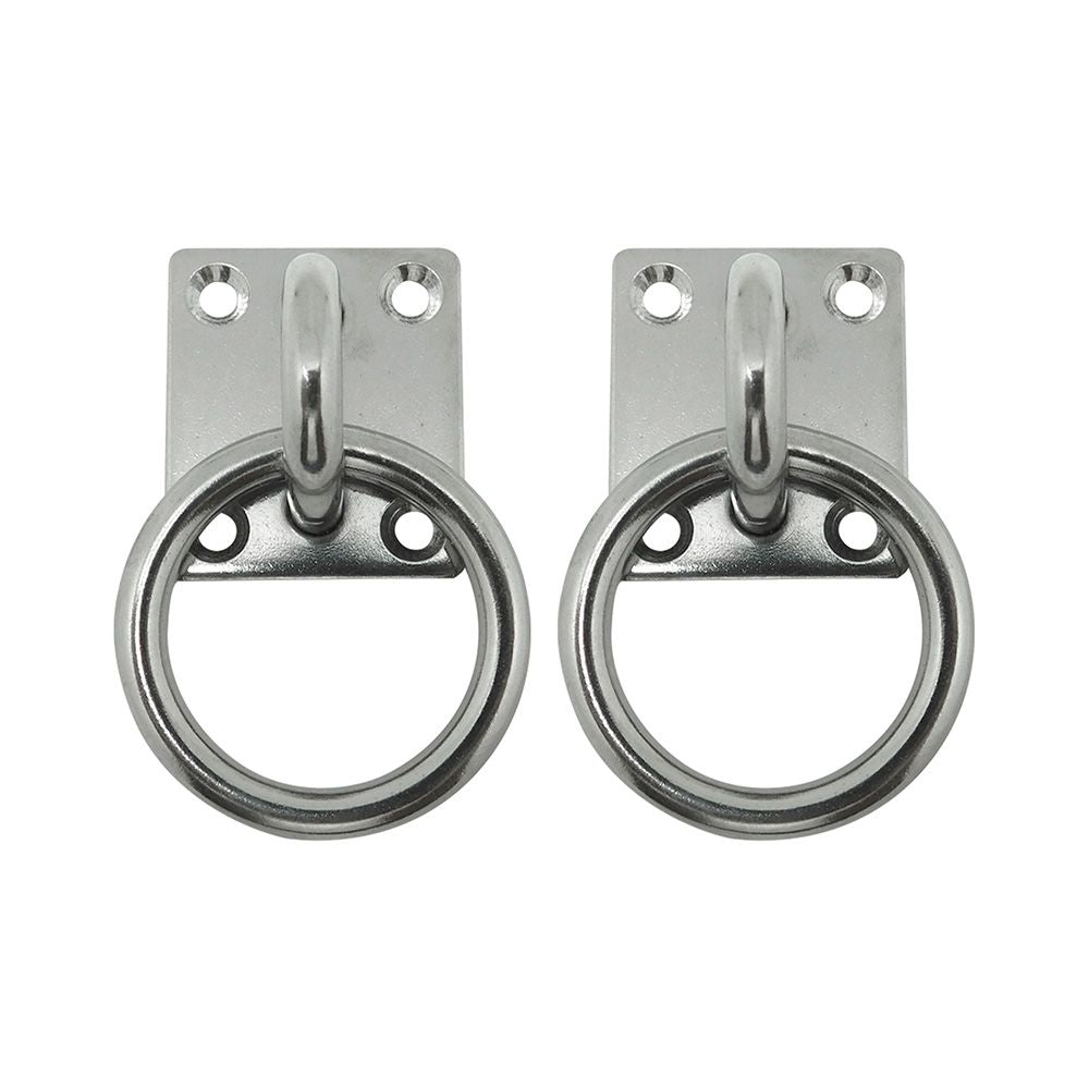 PLACA AMARRE CON ANILLA AP13, 6 mm, INOXIDABLE, BLISTER 2 uds