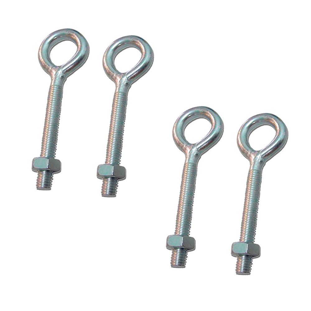 HEMBRILLA SOLDADA CON TUERCA HM01, M4 x 30 mm, ZINCADO, BLISTER 4 uds