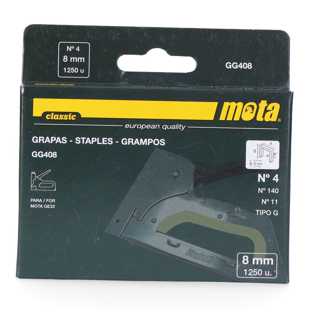 GRAPAS Nº 4 DE 8 mm ESPESOR 1,2 mm, 1000 uds