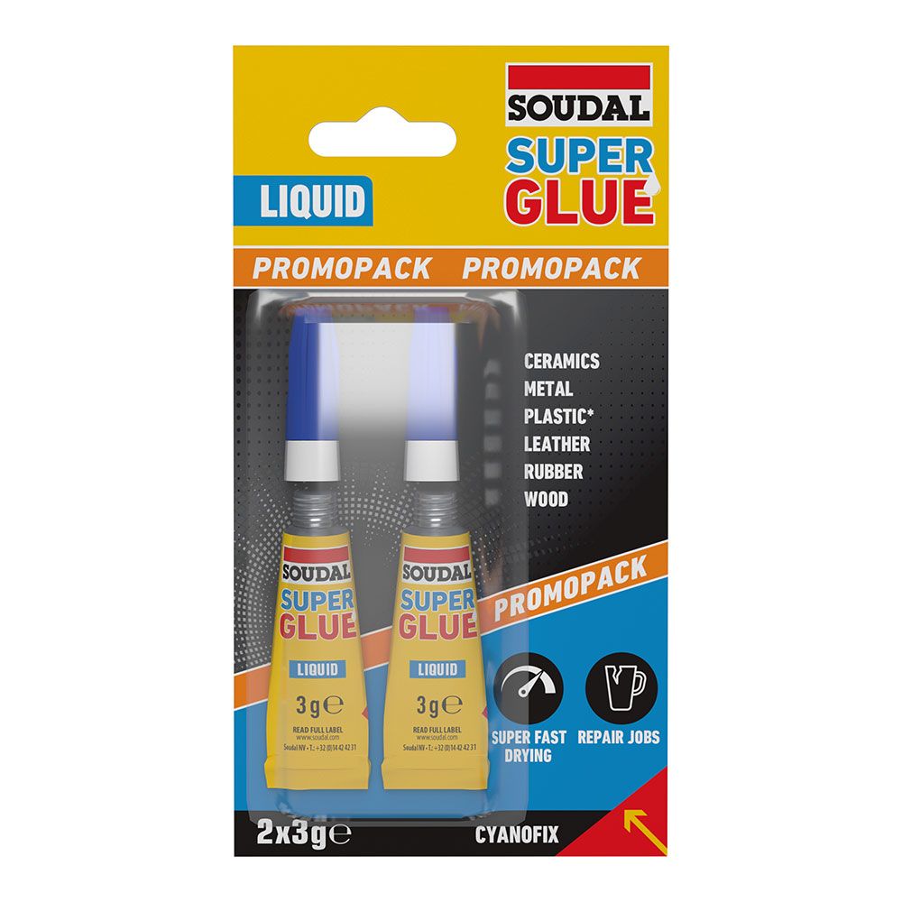 SUPER GLUE LÍQUIDO 2 x 3 g