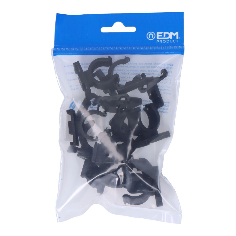ABRAZADERA NYLON NEGRA PARA FERROPLAST M-20 (BOLSA 10 unid)