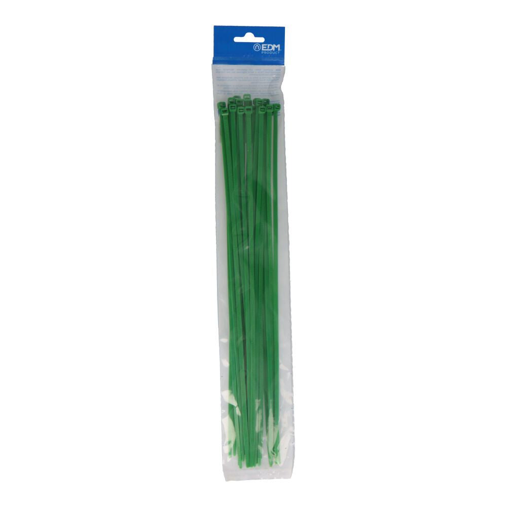 BRIDAS, NYLON, ALTA CALIDAD, VERDE, 385 x 4,8 mm, BLISTER, 25 uds