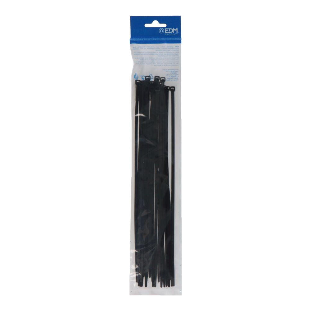 BRIDAS, NYLON, ALTA CALIDAD, NEGRO, 300 x 4,8 mm, BLISTER, 25 uds