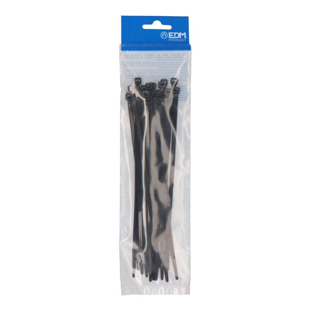 BRIDAS, NYLON, ALTA CALIDAD, NEGRO, 203 x 4,6 mm, BLISTER, 25 uds