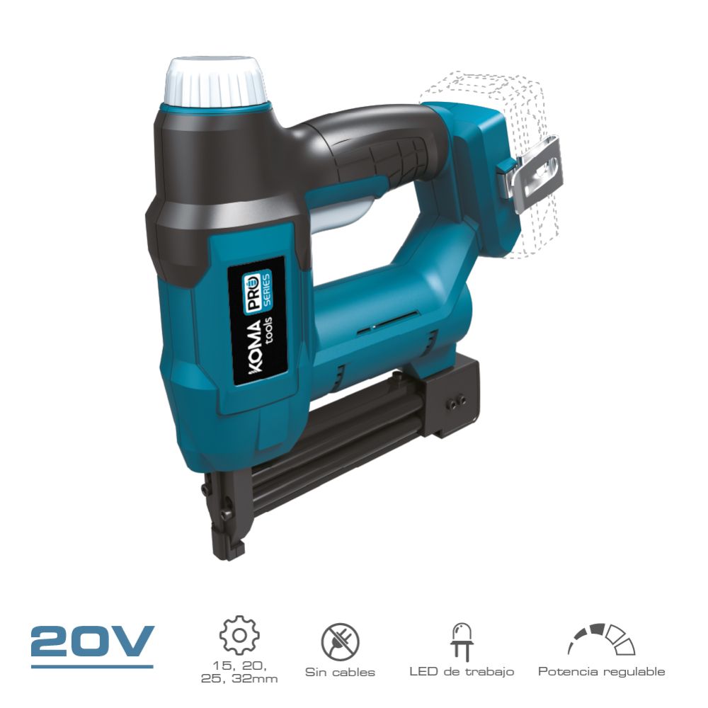 GRAPADORA CLAVADORA 20 V SIN BATERÍA NI CARGADOR