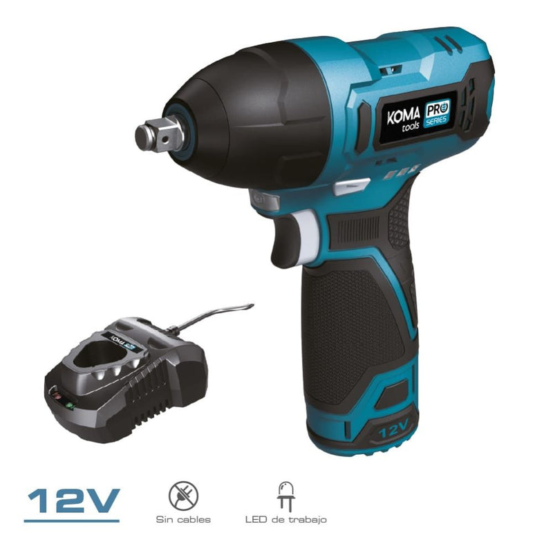 KIT LLAVE DE IMPACTO 12 V CON BATERIA Y CARGADOR