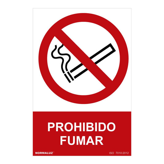 CARTEL "PROHIBIDO FUMAR" (PVC 0,7mm) 30x40cm NORMALUZ