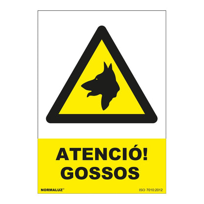 SEÑAL ATENCIÓ GOSSOS  PVC 0,7mm 210x300mm