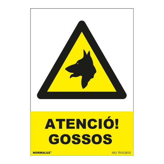 SEÑAL ATENCIÓ GOSSOS  PVC 0,7mm 210x300mm