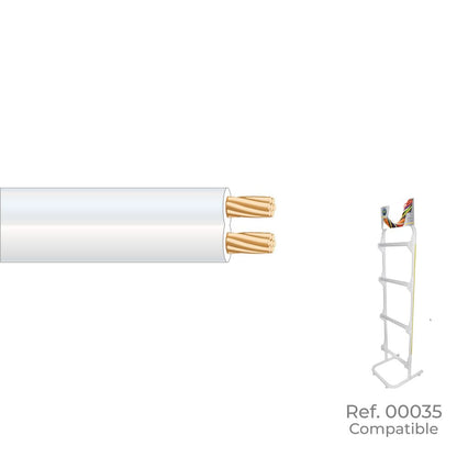 CABLE PARALELO BLANCO AUDIO 2 x 0,75 mm EURO/m