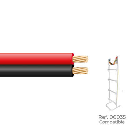 CABLE PARALELO ROJO Y NEGRO AUDIO 2 x 1,00 mm EURO/m