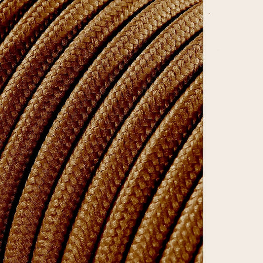 CARRETE CABLE CORDÓN TUBULAR H03VV-F 2 x 0,75 mm² MARRÓN BRILLANTE, 5 m
