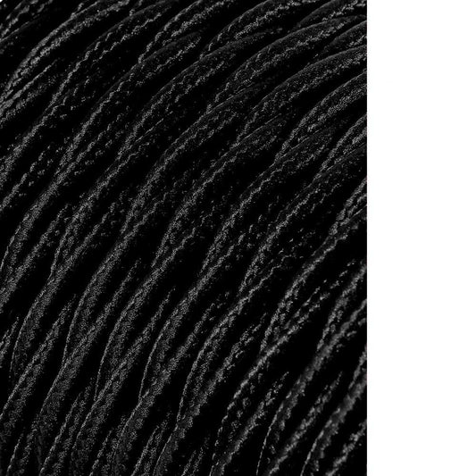 CARRETE CABLE TEXTIL TRENZADO H03VV-F 2 x 0,75 mm² NEGRO, 25 m