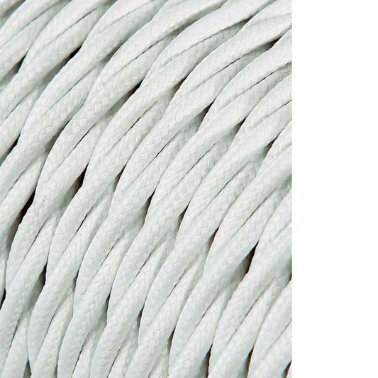 CARRETE CABLE TEXTIL TRENZADO H03VV-F 2 x 0,75 mm² BLANCO, 25 m