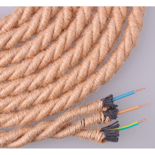 CABLE DE CUERDA DE YUTE TRENZADO 3 G 0,75mm 20m EURO/m