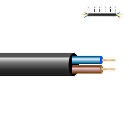 MANGUERA TUBULAR VV-K06/1KV 2 x 2,50 mm², NEGRA EURO/m