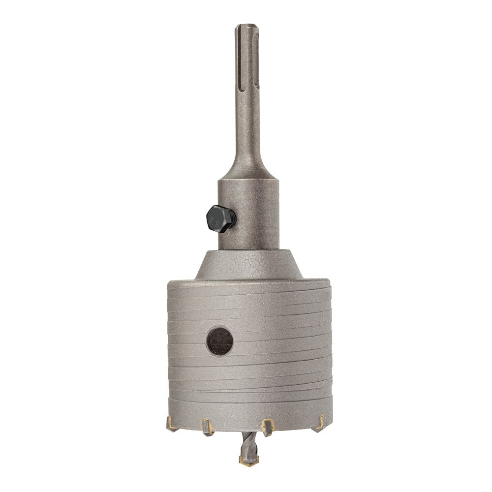 CORONA PASAMUROS DE METAL DURO (MD) Ø60 mm + HUSILLO SDS PLUS + BROCA GUÍA