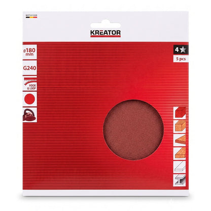 DISCO LIJA Ø180 mm G240, BLISTER 5 uds
