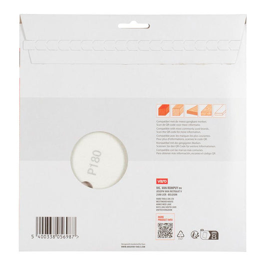 DISCO LIJA CARTÓN YESO Ø225 mm G400, BLISTER 5 uds