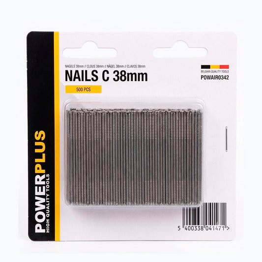 CLAVOS C 38 mm, CORONA 2,8 mm,  500 uds, BLISTER
