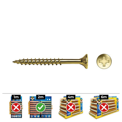 CAJA 30 UNIDADES TORNILLO MADERA AVELLANADO PZ R/PARC DIN/REF VLOX P Ø6 x 100 mm BICROMATADO