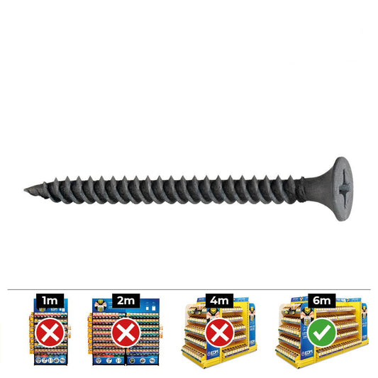 CAJA 1000 unid. TORNILLO PLACA YESO PLACA-METAL SSF Ø3,9x35mm FOSFATADO