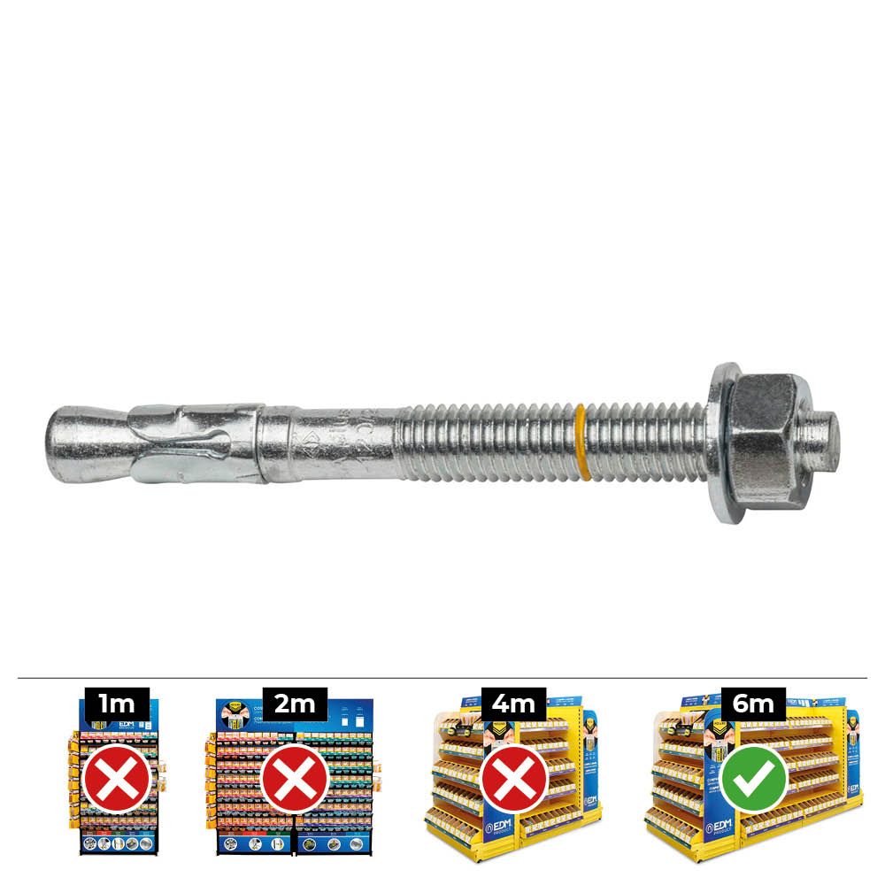 ANCLAJE HOMOLOGADO CE BAP Ø12 x 120 mm/20 ZINCADO, CAJA 20 uds