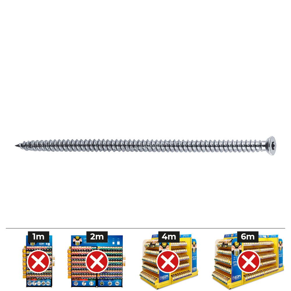 CAJA 100 UDS. TORNILLO DE PREMARCOS FBS 7,5-182 AVELLANADO, CINCADO