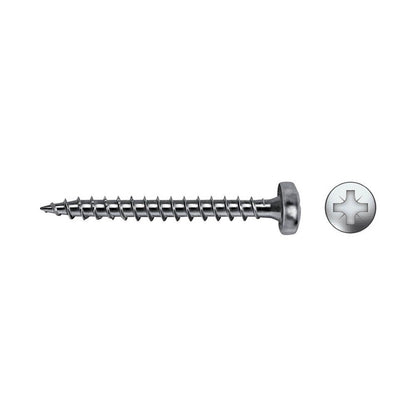 CAJA 500 UNID. TORNILLO MADERA VELOX B ROSCA COMPLETA ALOMADO IMPRONTA PZ2 Ø4,5 x 35 mm CINCADO
