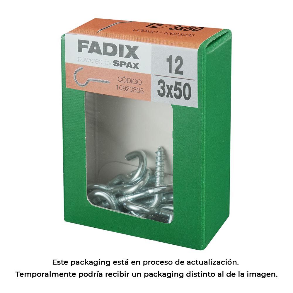 HEMBRILLA ABIERTA ZINCADO 3,0 x 50 mm, CAJA M 12 uds