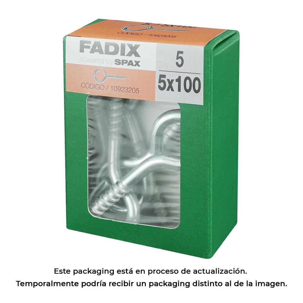 HEMBRILLA CERRADA ZINCADO 5,0 x 100 mm, CAJA M 5 uds